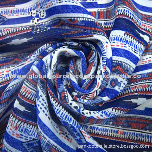 75D Poly HT Crinkle Chiffon Fabric with 86gsm for Ladies' Dresses